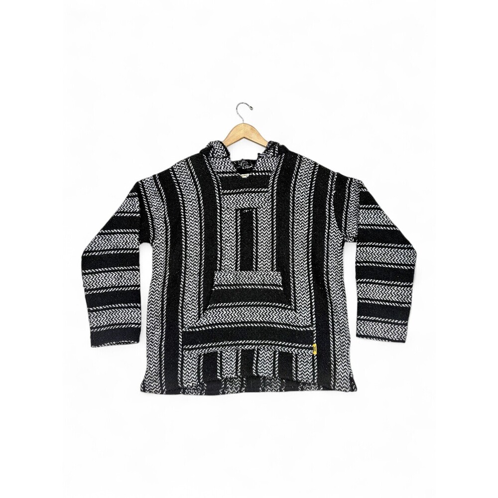 Baja Joe Black & White Baja Hoodie Pullover -‎ Men's L